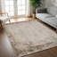 In Door Abstract Modern Marble Brown Cream Area Rug-1472531507