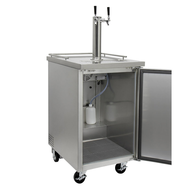 8.2 cu. ft. Dual Tap Full Size Kegerator, Stainless Steel