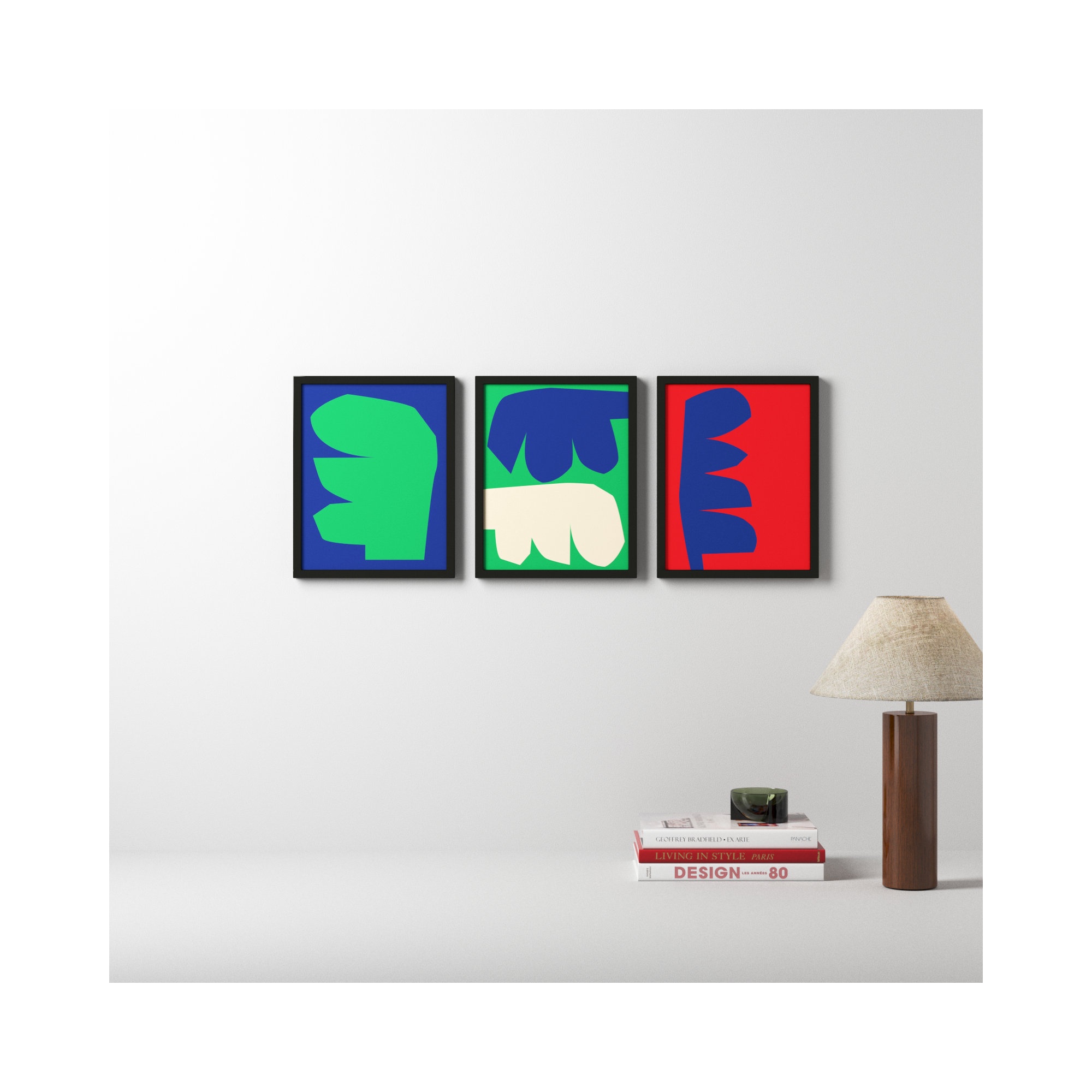 Process. Set Of 3 by Michael Kempen, Black Framed, 16" W x 20" H