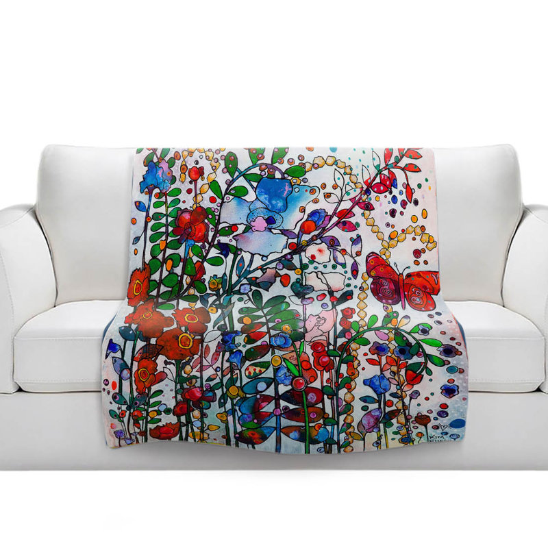 Couverture sherpa doux pour jardin papillon, l 51 po x L 60 po