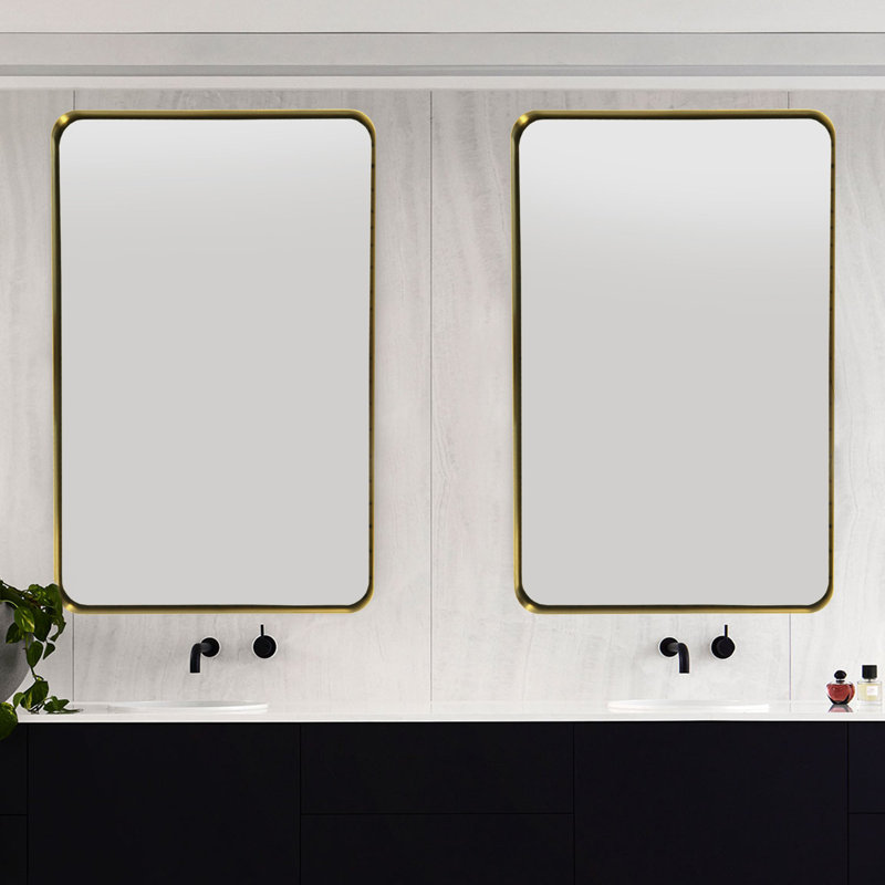 Miroir de salle de bain doré