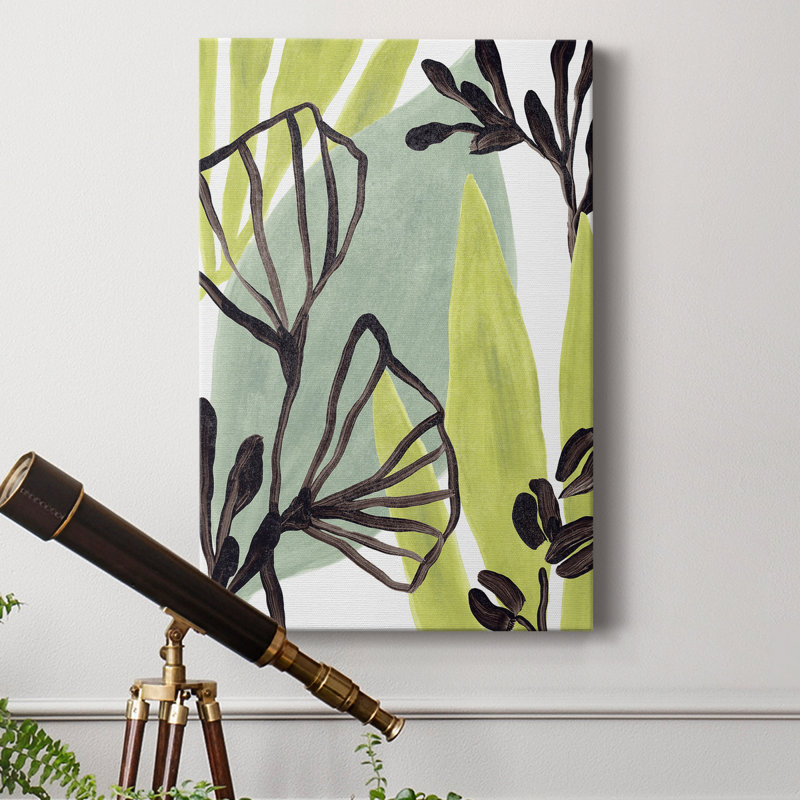 Collage tropical II - impression sur toile tendue, H 27 po x l 18 po x P 1 po