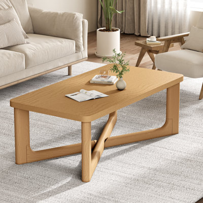 Litzie Rectangle Solid Wood Coffee Table
