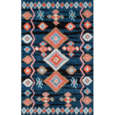 Tapis bleu marine touffeté Valora