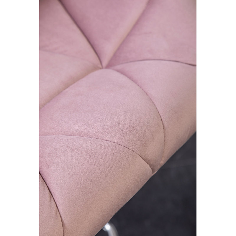 Tabouret de bar Breni Velvet Diamond, Mauve