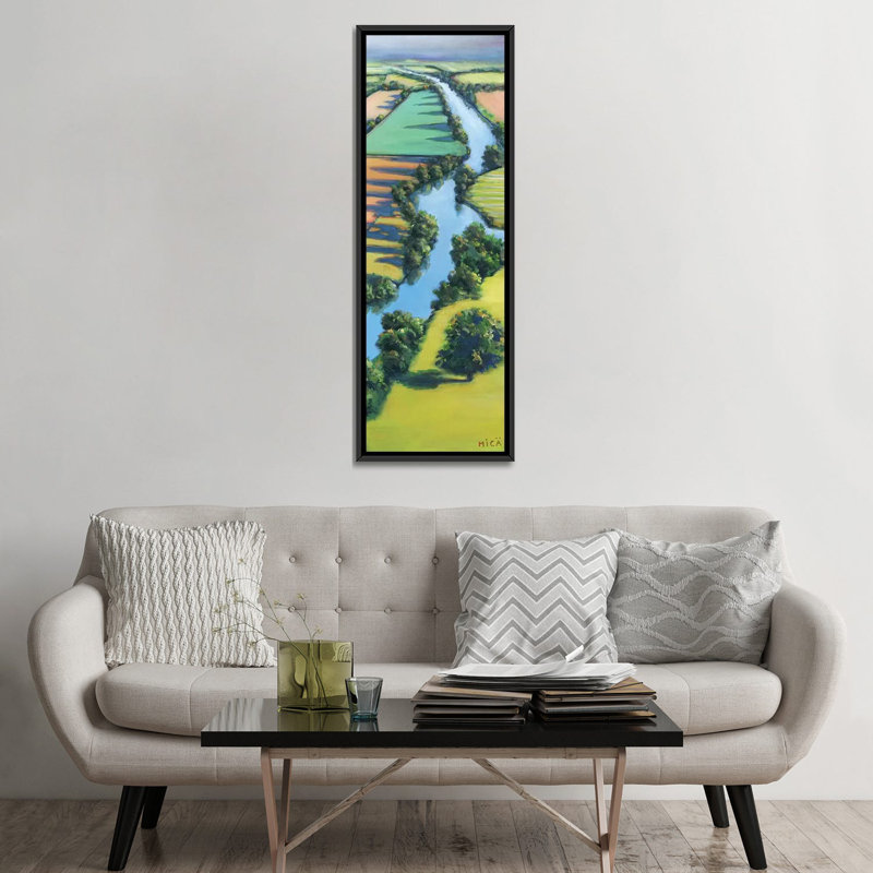 « flying above i », reproduction d’impression sur toile tendue, H 36 po x l 12 po x P 1,5 po, Papier avec cadre noir