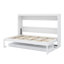 Lit escamotable avec rangement, armoire-lit pliable avec coiffeuse, miroir central et 2 tiroirs latéraux-1644908068