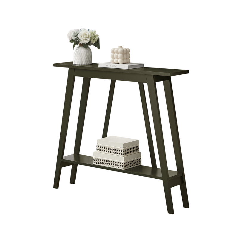 Odise Console Table - Functional Narrow Wood Accent Entryway Table with Storage Shelf for Hallway, Front Hall, Entryway, Living Room, Kitchen