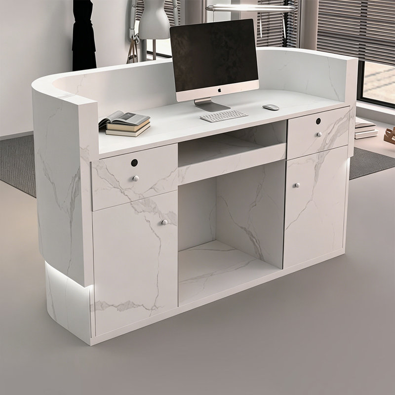 Bureau de réception rectangulaire Modern, 47.24, White