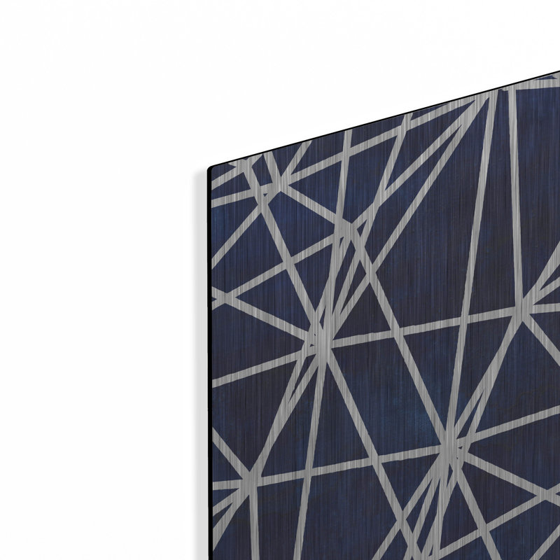 «Indigo Motif I» par Grace Popp, H 16 po x l 12 po