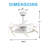 Olamide 24" DIY Shape Adjustable Ceiling Fan with Lights Remote and APP Control-506981701