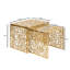 Set of 2 Gold Aluminium Nesting Coffee Tables