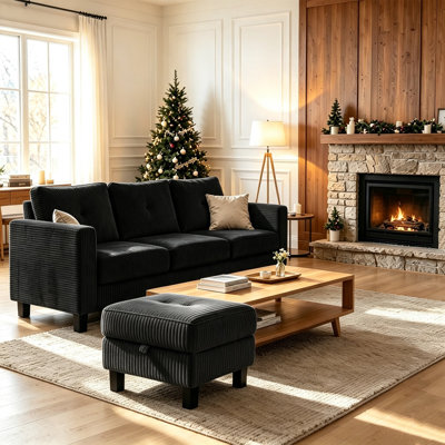 78''L‑Shaped Sectional Sofa with Storage Chaise