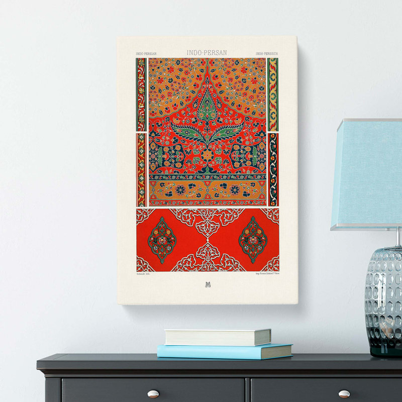 Floral Indo-Persian Pattern by Albert Racinet - Wrapped Canvas, 50cm H x 35cm W x 3cm D