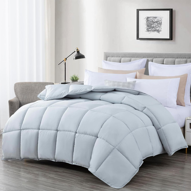 All Season Down Alternative Comforter Duvet Insert with Corner Tabs, Queen, Sage