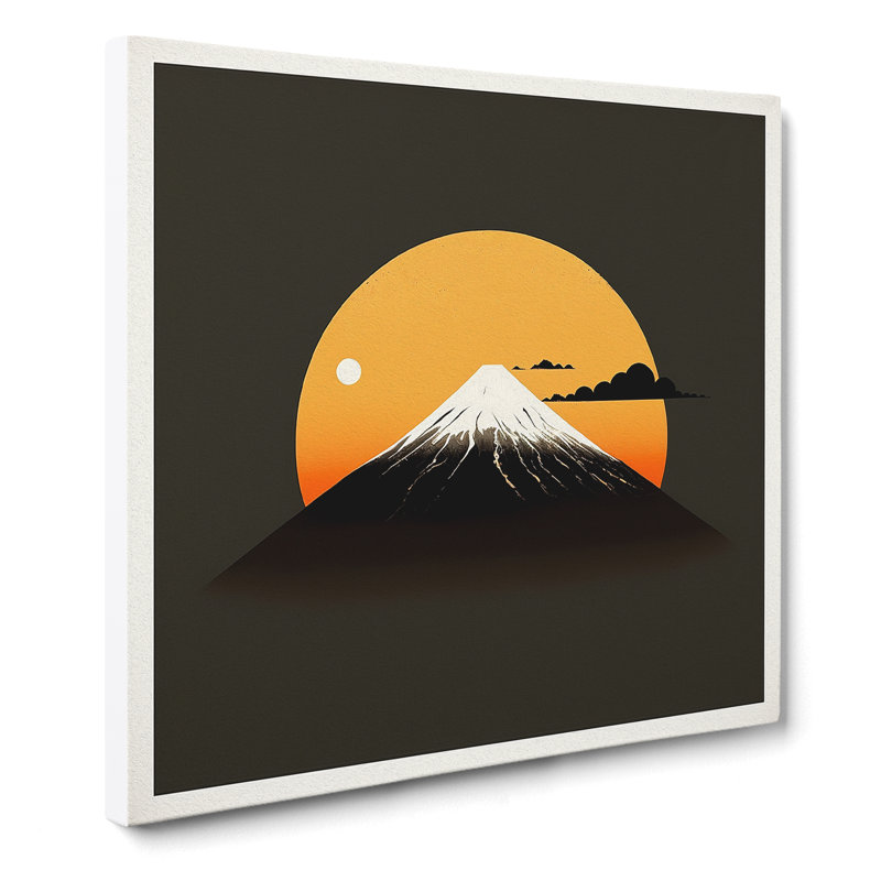 Mount Fuji Minimalism - Wrapped Canvas, 35cm H x 35cm W x 3cm D