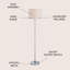 Lampe sur pied 59,5 "Clarion