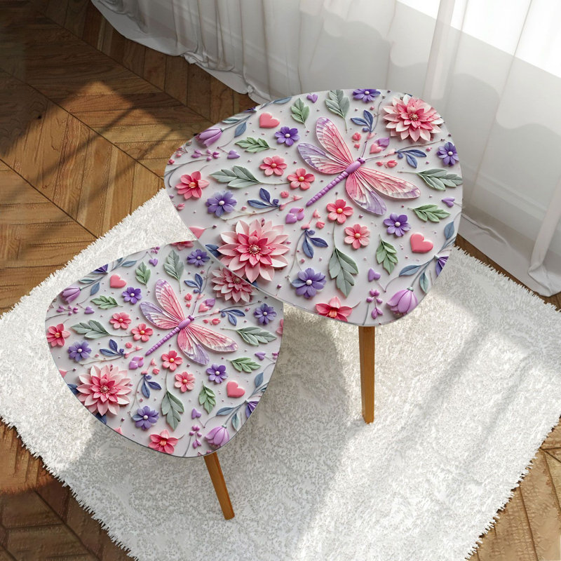 Ensemble de 2 tables basses gigognes Triangle