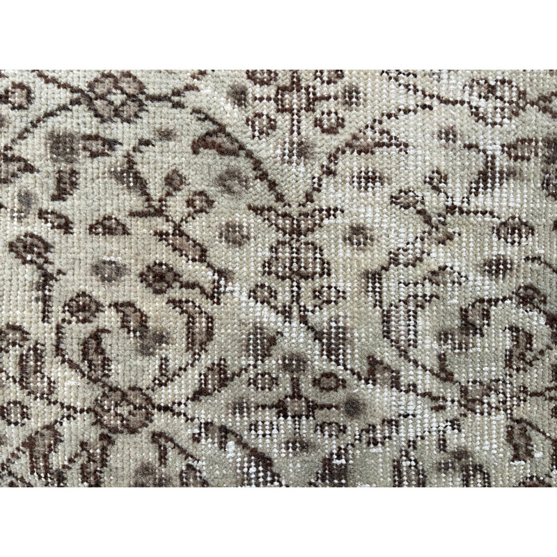Tapis de style patchwork en laine beige 44,5 x 76 pouces, style classique