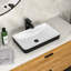 Lavabo de salle de bain semi-encastré en céramique 19 "X12"