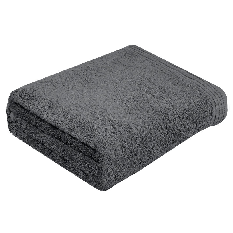 Drap de bain 100% coton Cecille, Gris foncé
