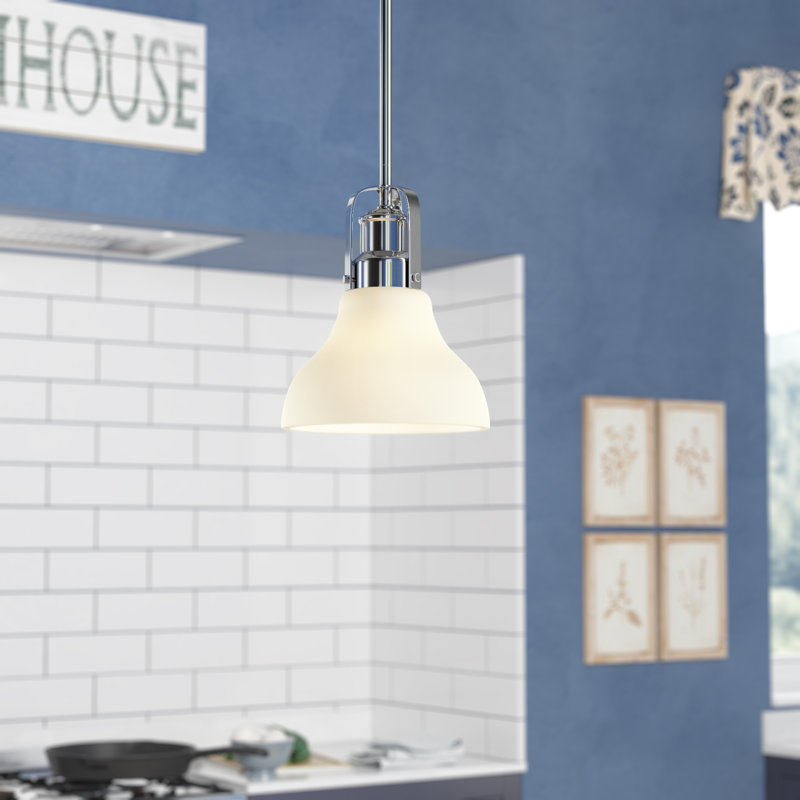 1 - Light Single Pendant, Chrome