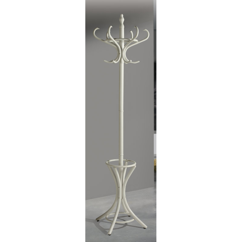 Muriel Solid Wood Freestanding Coat Rack, White