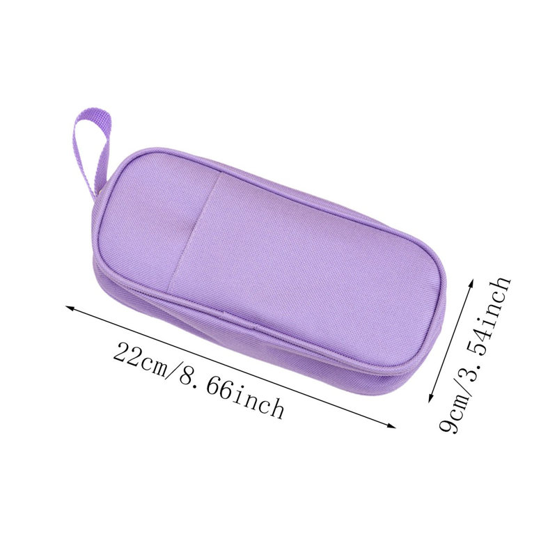 Sacoche en polyester BBag, couleur unie, pour fournitures scolaires. Trousse à crayons., Purple