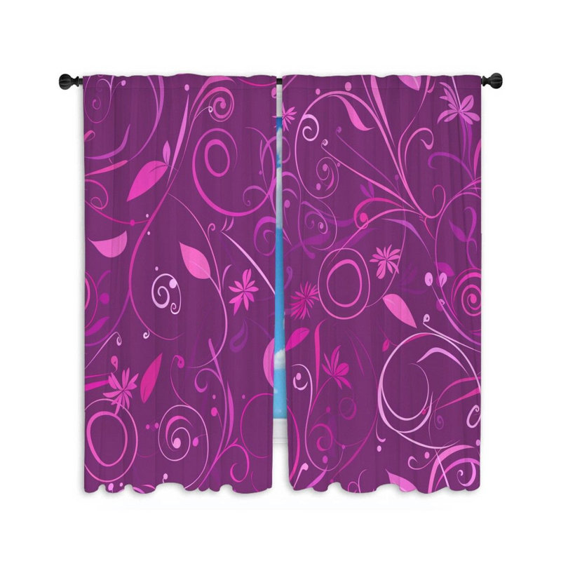 Paire de rideaux obscurcissant Floral Art, L 20 po x L 54 po