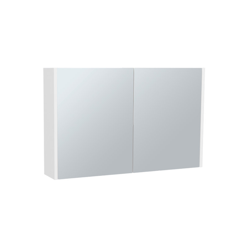Bouti 19.7" H X 31.5" W Double Door Mirror Medicine Cabinet, Three Interior Shelves For Bathroom, Kitchen, White