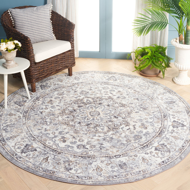 Hanka Performance Oriental Rug, Round 6'7"