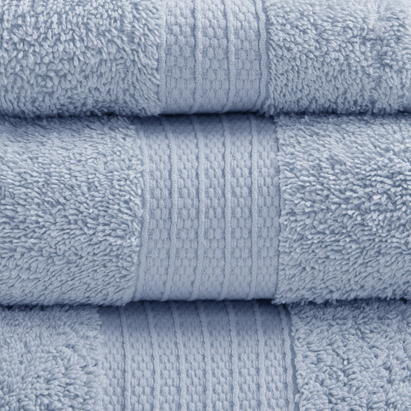 6 Piece Organic Cotton Towel Set, Blue