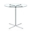 36 Inch Round Modern Dining Table with Tempered Glass and Stable Four-Claw Metal Base for Compact Spaces-2087029775