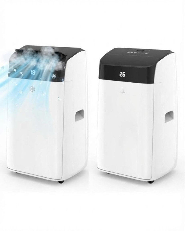 2 unités de climatiseur portatif 14 000 BTU pour 750 Pi3, refroidisseur / déshumidificateur / ventilateur 3 en 1 avec télécommande, minuterie 24 heures et ensemble d'installation facile