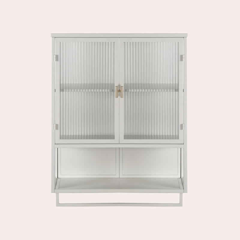 Dimassino Iron Bathroom Cabinet, White