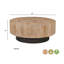 Solid Mango Wood Round Coffee Table-873565448
