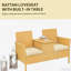 Causeuse d'extérieur avec table de rangement rabattable