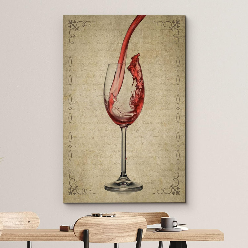 Verre à vin rustique rétro rétro Bevera, H 48 po x l 32 po x P 1,5 po