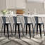 Tabouret de comptoir pivotant en bois massif Berthiaume-633029145-633029143