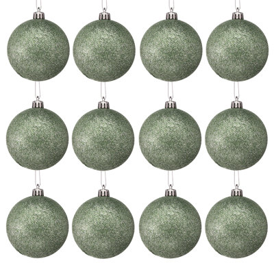 80mm Shatterproof Plastic Glitter Ball 