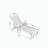 Lounge Chair Outdoor with Wood Texture, Oversized Chaise Lounge Chair with 5 Positions,HDPE,Patio Lounge Chair with Wheels & Cup Holder for Pool, Deck, Poolside