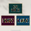 Be Nice Hope And Love Ocean Purple Blue Floral Blooms Typography - 3 Piece No Frame Print Set-88622358