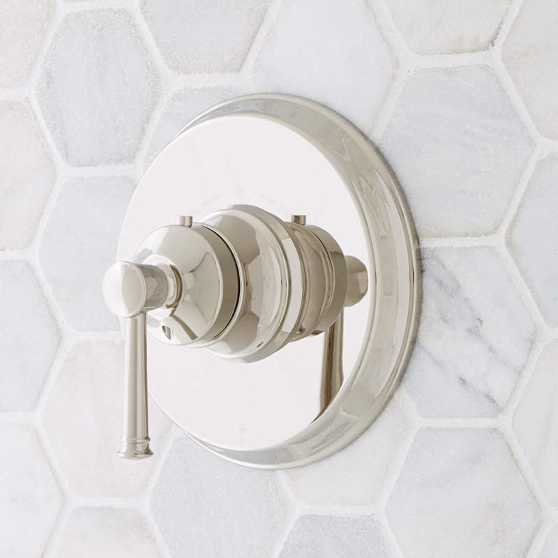 Beasley Thermostatic Shower Set with 0.75” Valve, 0.5", Nickel poli