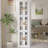 White 3-Tier Corner Storage Bins Stackable Multipurpose Storage Organiser Cabinet