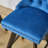 360 Swivel Button Velvet , Foam Inner, Solid Wooden Legs, Trim, 2  Blue  For Comfortable Dining Blue With 360-Degree Swivel, Padding, Area-823860930