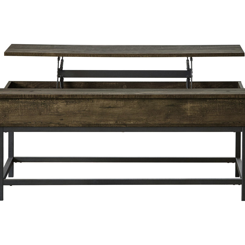 Ensemble de 2 tables basses et d'appoint rustiques en chêne brun clair, avec plateau relevable pour la préparation des crêpes, tiroir de rangement pour la pâte, structure en bois d'ingénierie, jeux de société et sous-verres inclus.