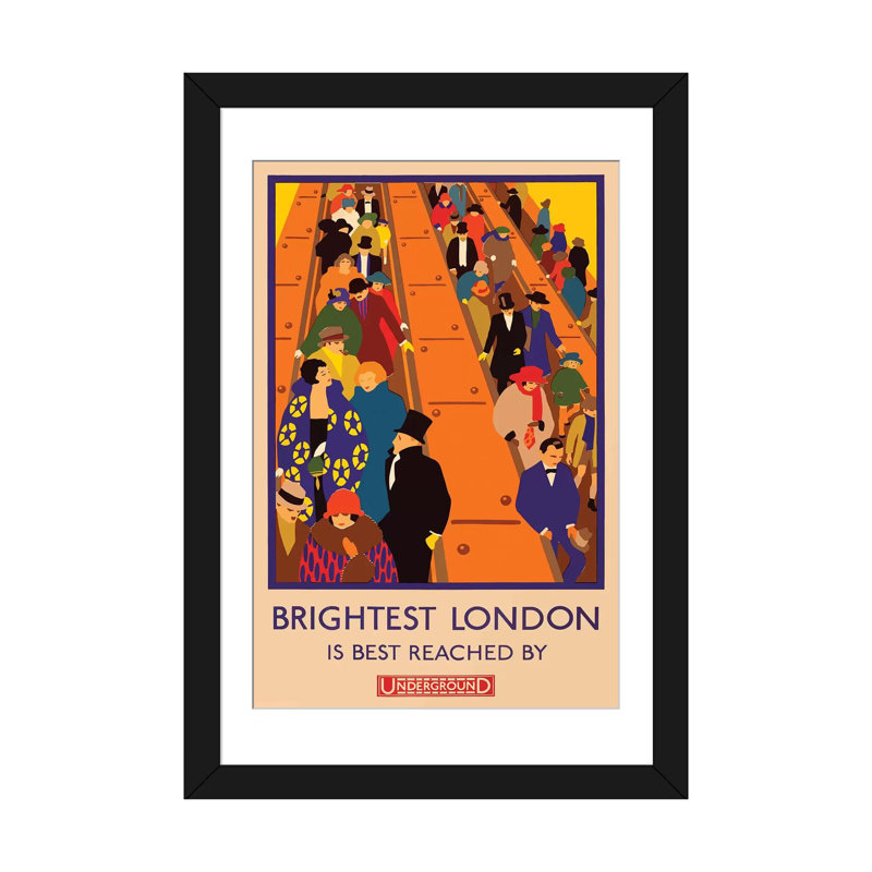 « london souterrain, la plus vive londres », reproduction d’impression sur toile, H 24 po x l 16 po x P 1 po, Blanc