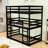 Twin Over Twin Over Twin Triple Wood Bunk Bed With Detachable Feature And Ladder-1659847753