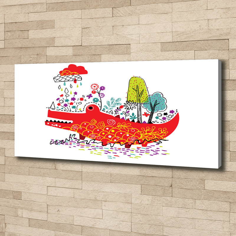 Colorful Crocodile - Wrapped Canvas Print