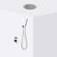 Metro 2-Way Pressure Balance Trim Complete Shower Set - Ceiling Mount - 12" Brass/Polished Chrome